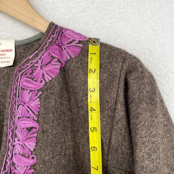 KASHMIR ART EMPORIUM Dress 40 Handwork Kashmiri Pheran Embroidered Brown NEW - Picture 12 of 14